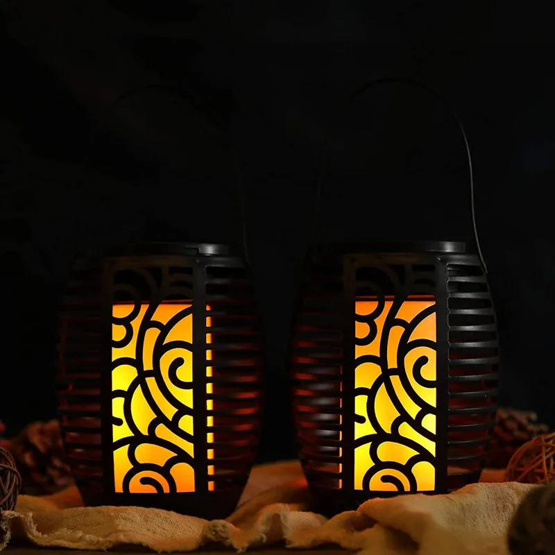 6.5''H 2 Pack Battery Powered Moroccan Outdoor Lantern