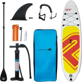 Adults Inflatable Paddle Board, 10 Ft Large Stand Up Paddleboard Surf Board 33 in Wide Surfboard High Pressure & Float, Standup Paddle Board with Paddle, Pump, for Summer Leisure