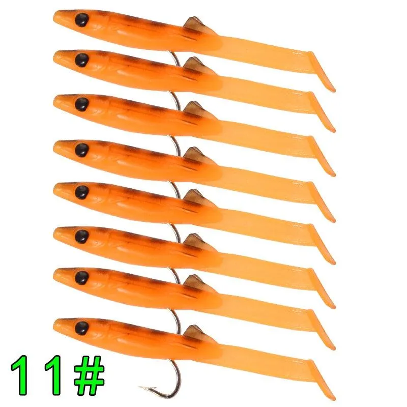 Afishlure Soft Eels (8-Pack, 65mm / 2.5in) - Similar to Raglou