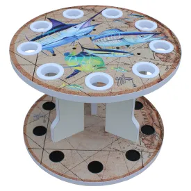 Ancient Map Spinning 9 Rod Rack