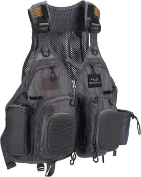 BASSDASH Fly Fishing Vest Multi Pocket Waistcoat Adjustable Size Gifts for Men Women