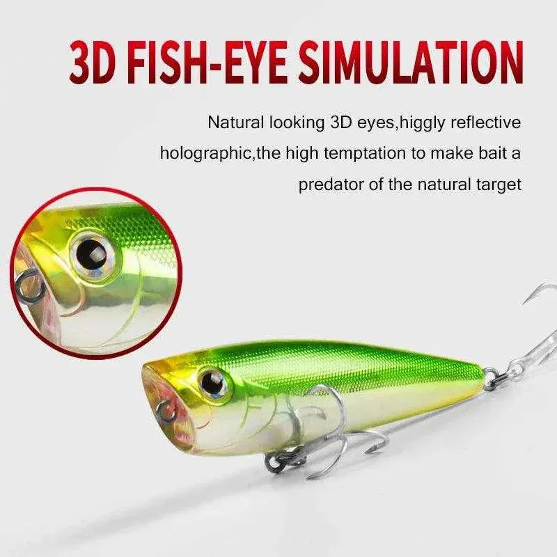 BearKing Popper Lures 60mm, 7.0g Wide Wave Motion