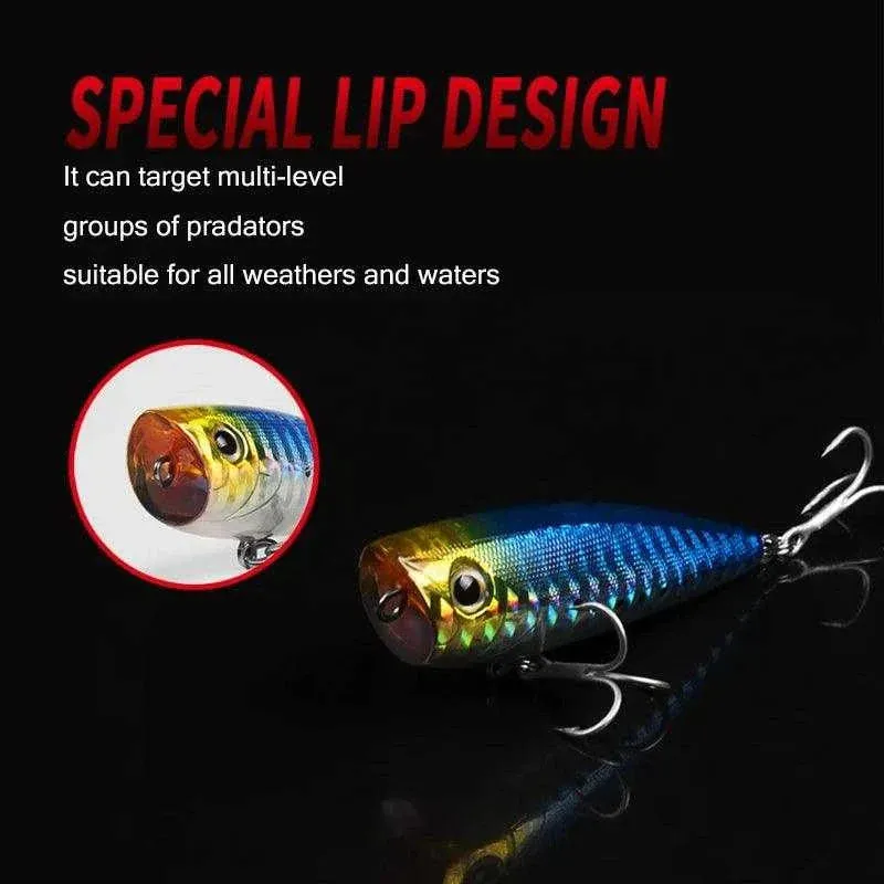 BearKing Popper Lures 60mm, 7.0g Wide Wave Motion