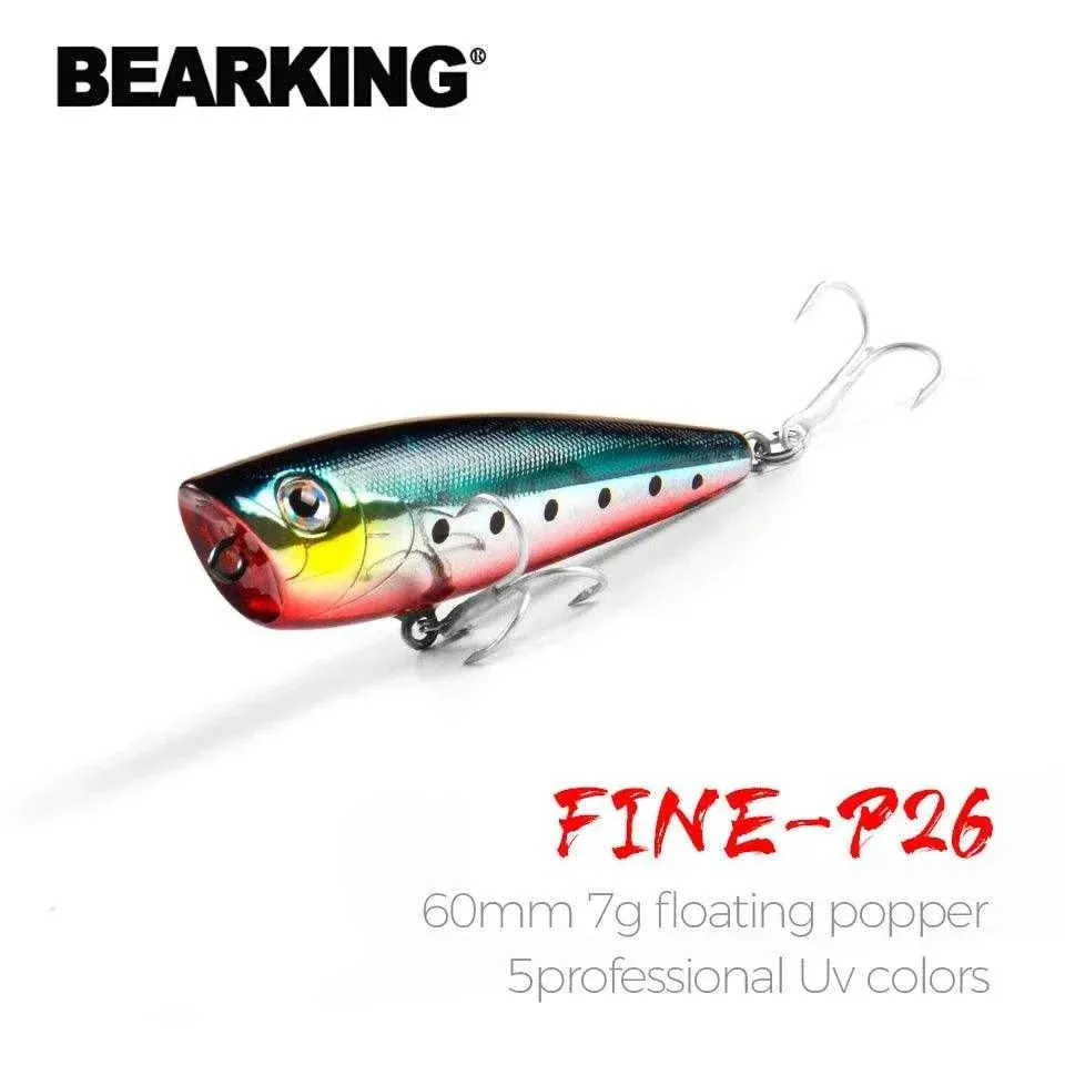 BearKing Popper Lures 60mm, 7.0g Wide Wave Motion