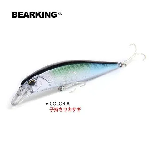 Bearking Retail fishing tackle   A  fishing lures hard bait 5color for choose 100mm 14.5g  minnow,quality professional minnow
