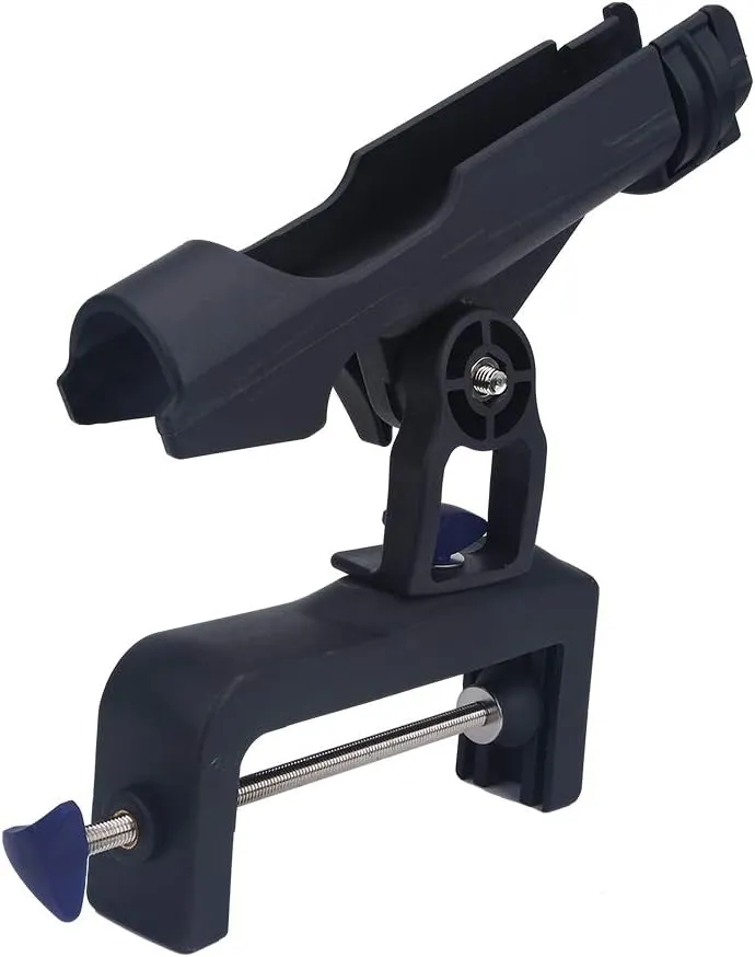 Boat Fishing Support Made of High Dense Nylon, Strong Clip, Rotatable Head, Lightweight and Portable, Reduces Fatigue for Long Time Fishing, Suitable for Raft Boat Kayak,