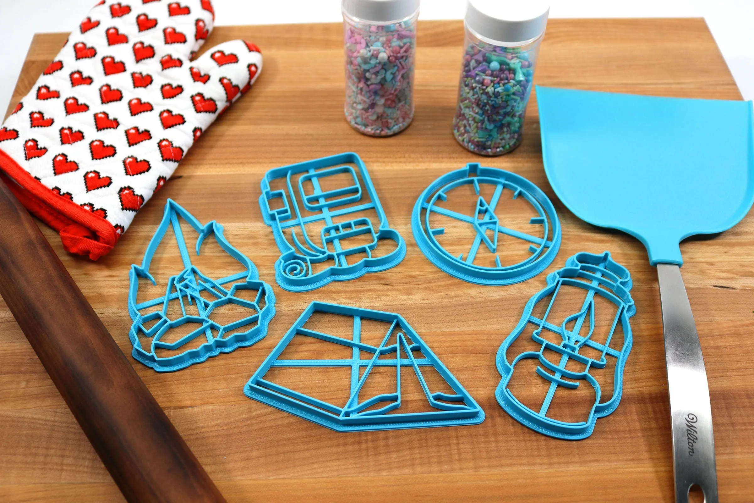 Camping Gear Cookie Cutters - Campfire, Camping Backpack, Camping Lantern, Camping Tent, Compass