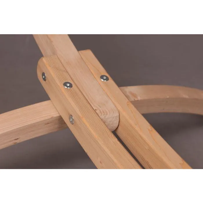 Canoa Double Hammock Stand, Spruce Wood, Caramel Color, by La Siesta