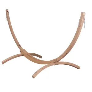 Canoa Double Hammock Stand, Spruce Wood, Caramel Color, by La Siesta
