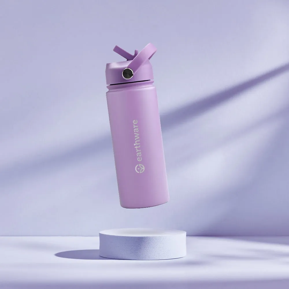 Earthware Earth Bottle Premium Insulated Water Bottle with 2 x Caps (550ml)