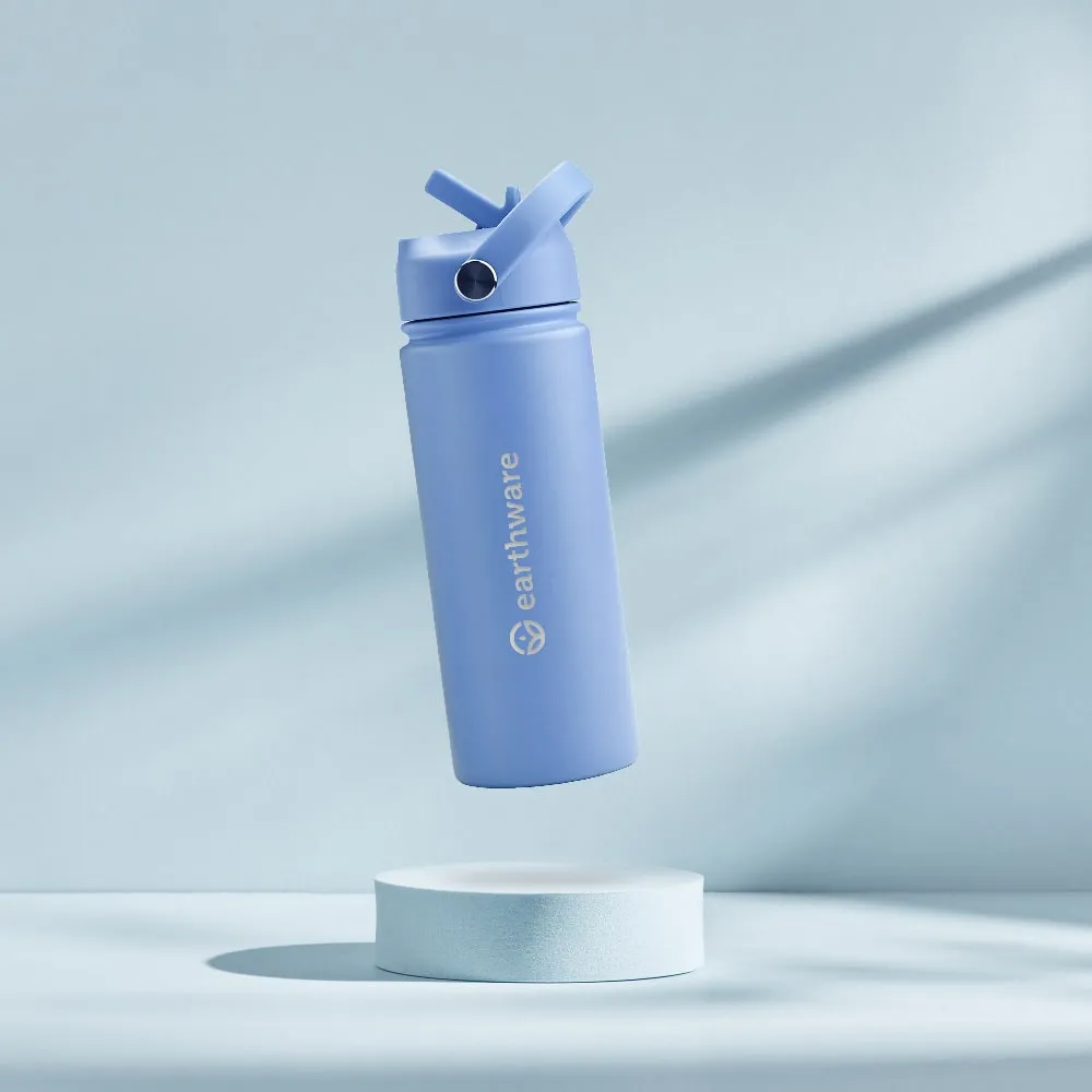 Earthware Earth Bottle Premium Insulated Water Bottle with 2 x Caps (550ml)