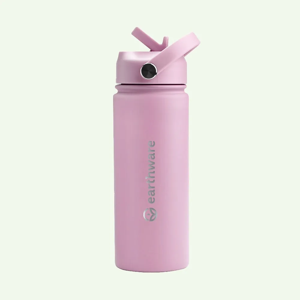 Earthware Earth Bottle Premium Insulated Water Bottle with 2 x Caps (550ml)