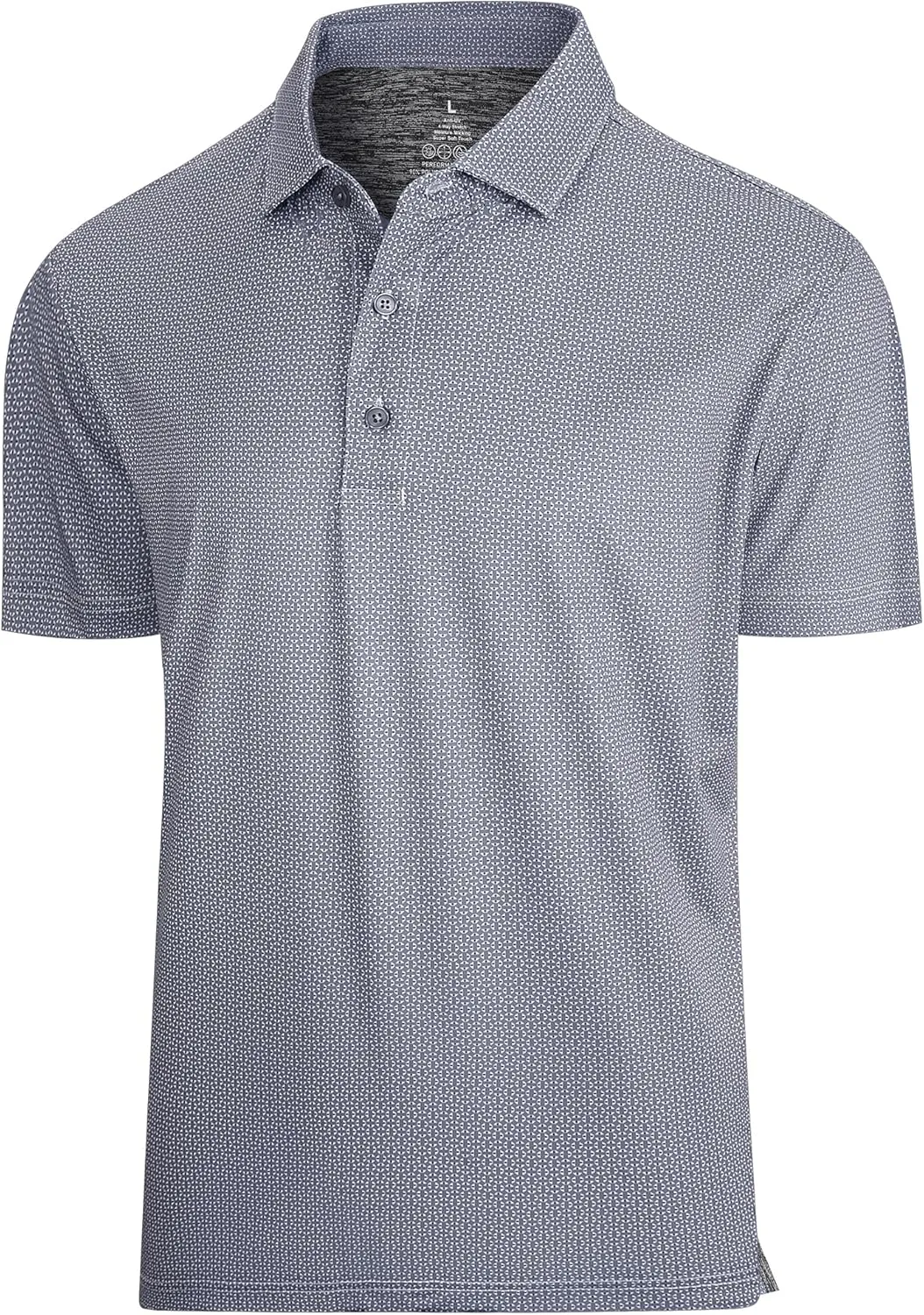Esabel.C Mens Golf Shirts Print Moisture Wicking Short Sleeve Performance Dry Fit Stretch Active Polo Shirts for Men