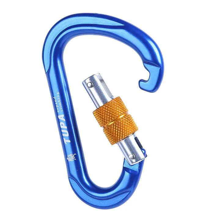 FH3B Ultra Strength D Shape Locking Carabiner Climbing Hook