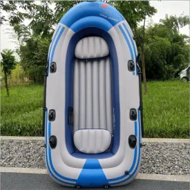Inflatable Kayak, Inflatable Boat with Oars PVC Inflatable Marine Boat Air Mattress Heavy Duty 2 Person Inflatable Raft Dinghy Fishing Boat Support Up to 150 KG