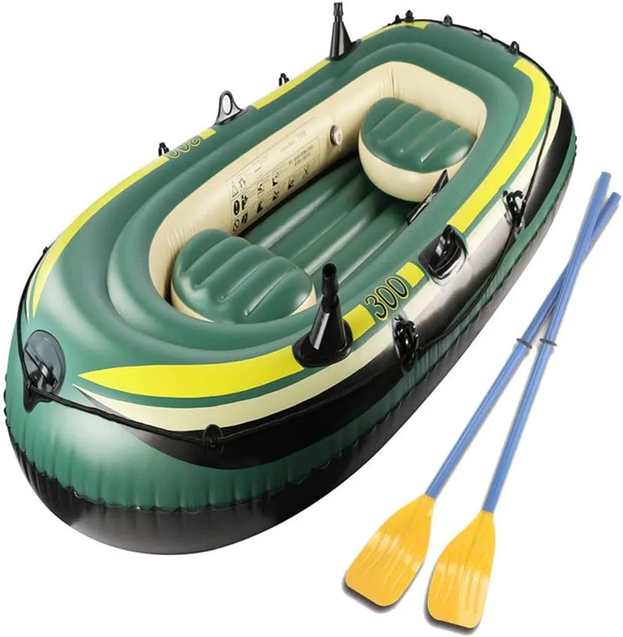 Inflatable Kayak, Inflatable Fishing Boats for Adults 2 Person, Inflatable Boat for Kids with Paddles, Inflatable Rafts for Fishing,Dinghy Kayak Rafts Raft Inflatable Kayak