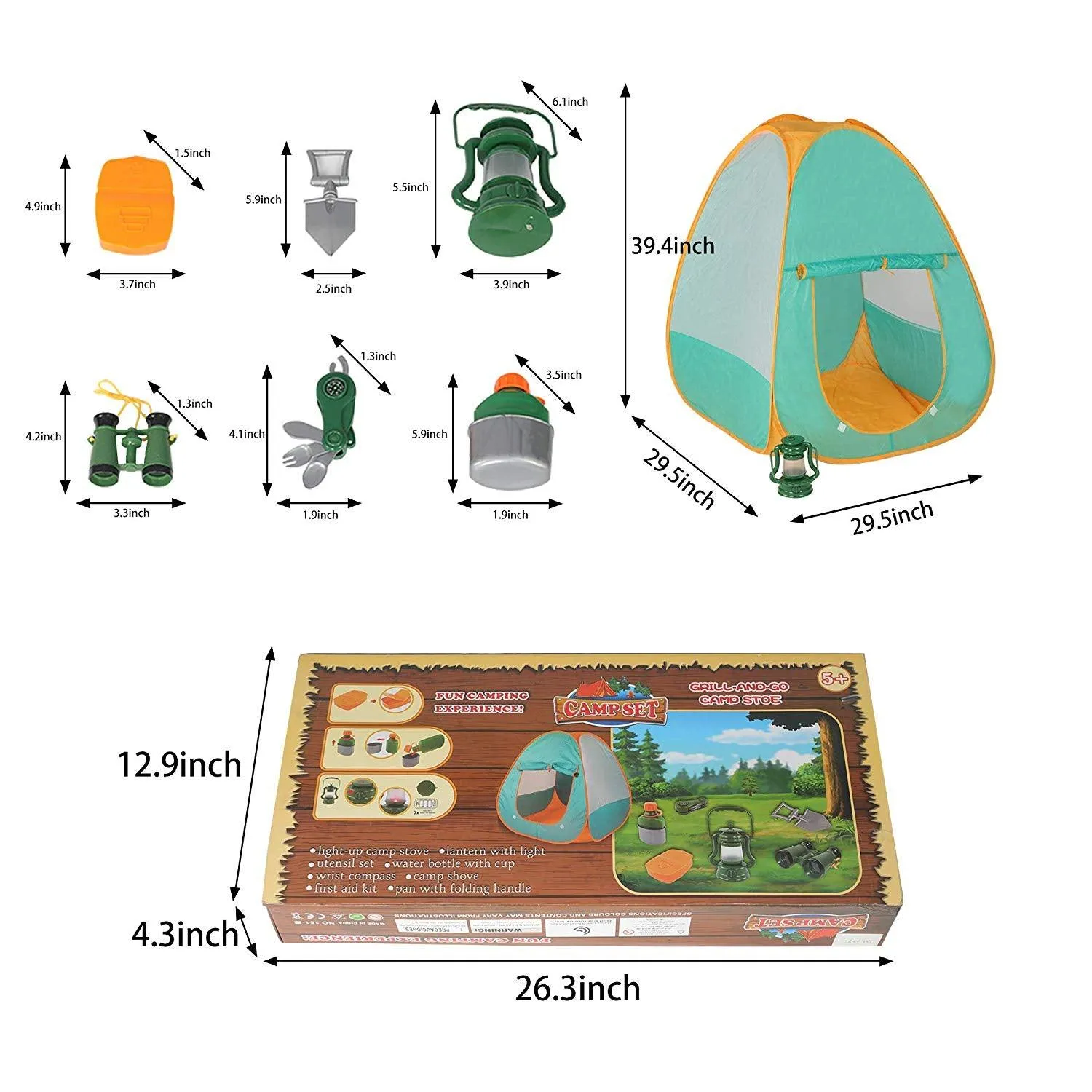 Kids Camping Set with Tent Camping Gear Tool