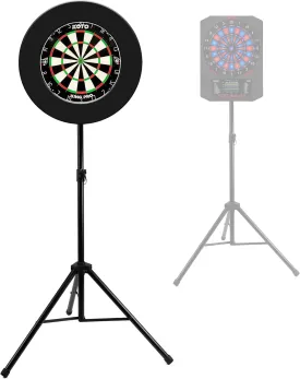 KOTO - Heavy Duty Dartboard Standard, Adjustable Height to Middle of Board: 120cm - 190cm, Width of 90cm, 4 KG, Collapsible