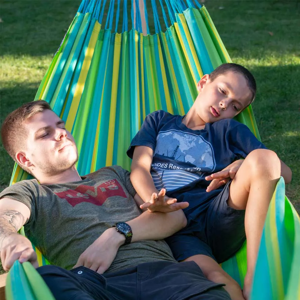LA SIESTA Brisa Kingsize Classic Swing Hammock with Wooden Stand (W 180 cm)