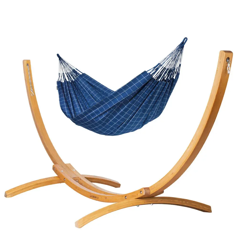 LA SIESTA Brisa Kingsize Classic Swing Hammock with Wooden Stand (W 180 cm)