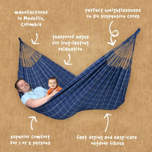 LA SIESTA Brisa Kingsize Classic Swing Hammock with Wooden Stand (W 180 cm)