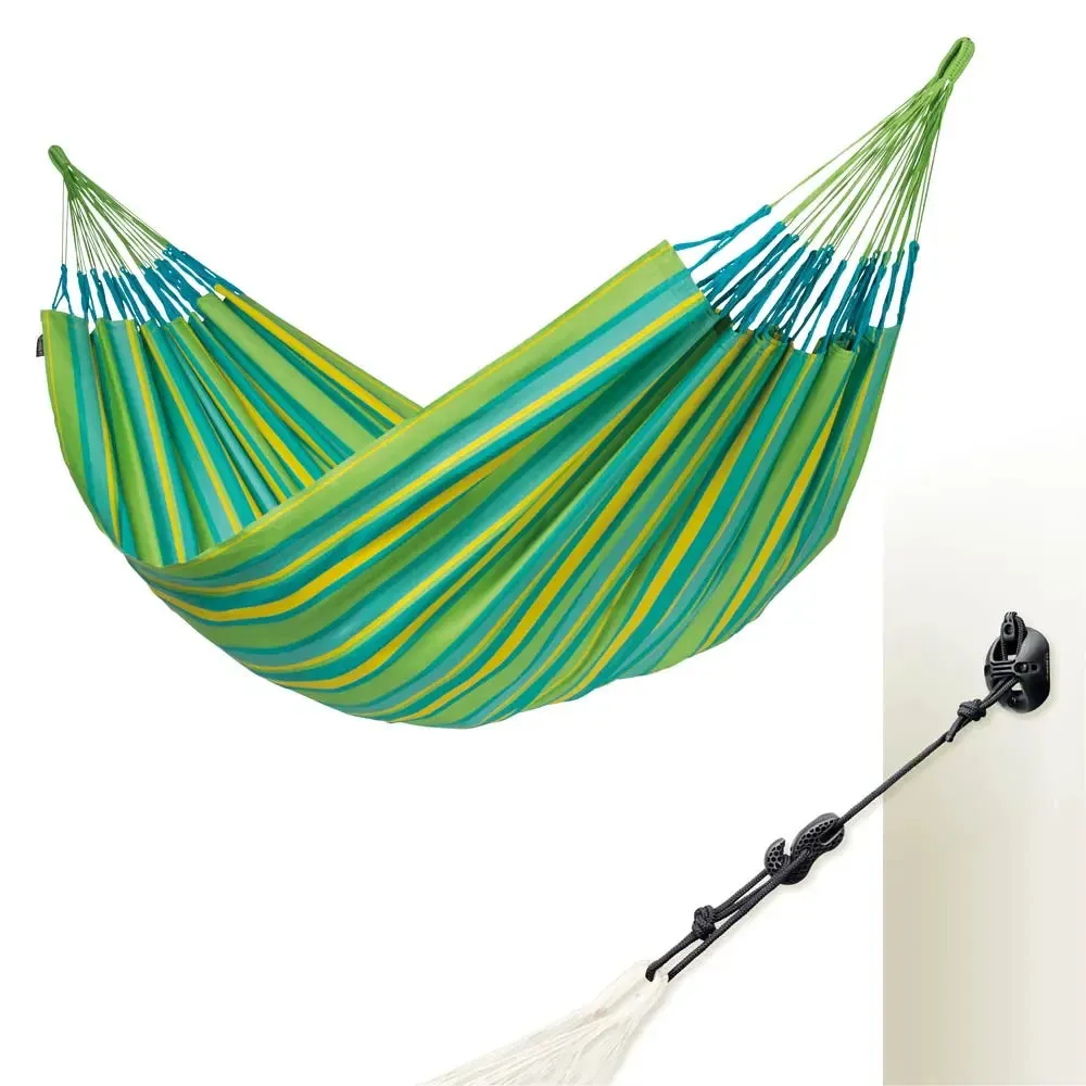 LA SIESTA Brisa Kingsize Classic Swing Hammock with Wooden Stand (W 180 cm)