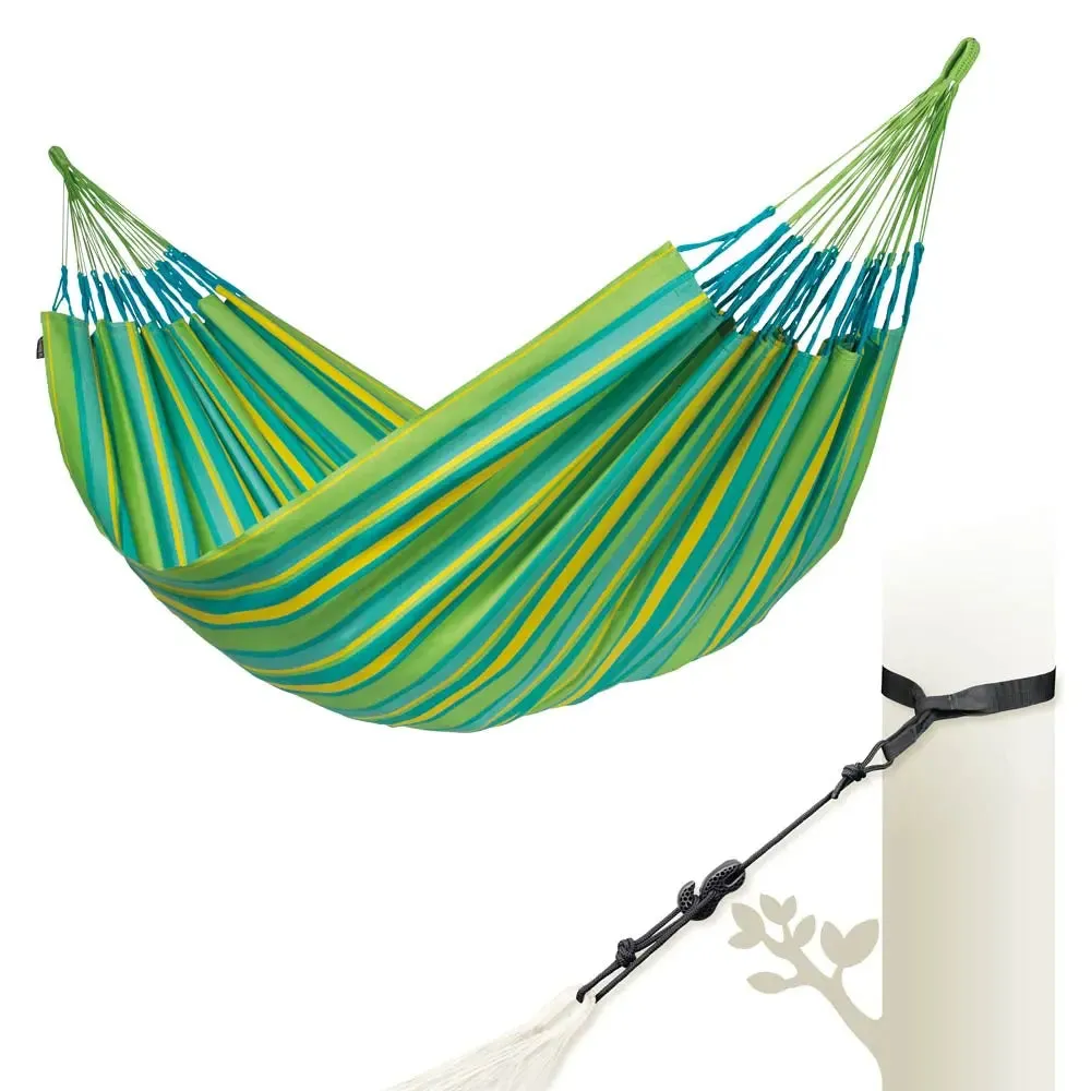 LA SIESTA Brisa Kingsize Classic Swing Hammock with Wooden Stand (W 180 cm)