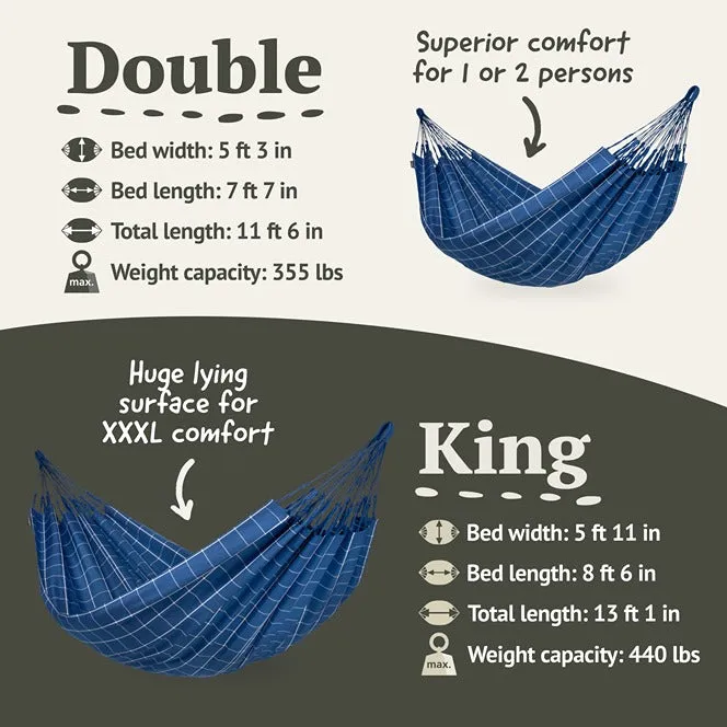 LA SIESTA Brisa Kingsize Classic Swing Hammock with Wooden Stand (W 180 cm)