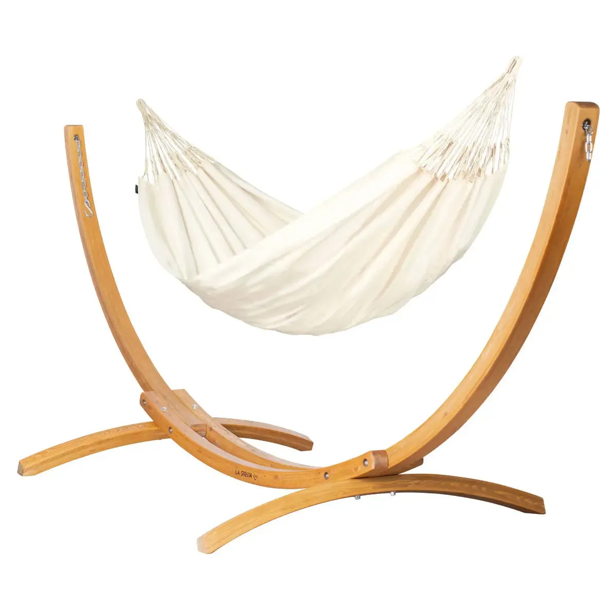 LA SIESTA Brisa Kingsize Classic Swing Hammock with Wooden Stand (W 180 cm)