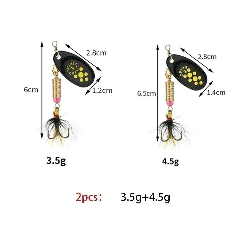 Luzhazer Rotating Spinnerbait With Feather Hooks 3.5g/4.5g/7g/9g/12g