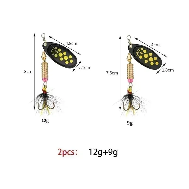 Luzhazer Rotating Spinnerbait With Feather Hooks 3.5g/4.5g/7g/9g/12g