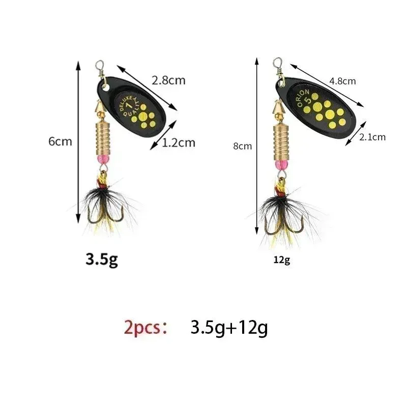 Luzhazer Rotating Spinnerbait With Feather Hooks 3.5g/4.5g/7g/9g/12g