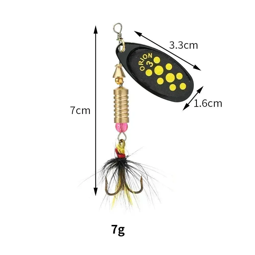 Luzhazer Rotating Spinnerbait With Feather Hooks 3.5g/4.5g/7g/9g/12g