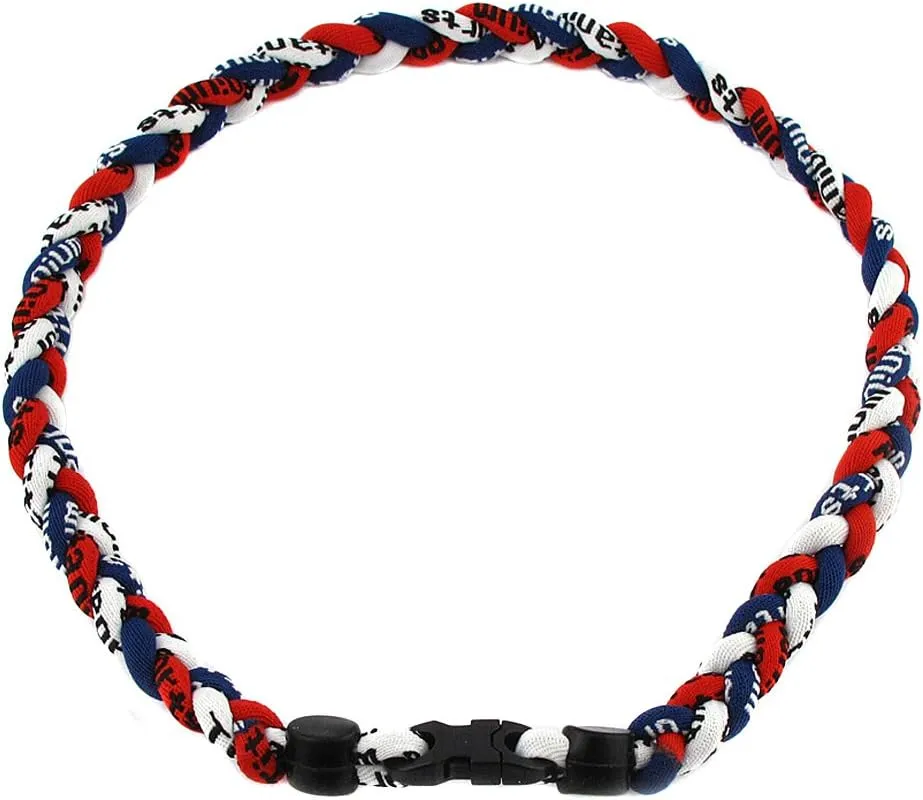 MapofBeauty 18 Inch Three Colors Fashion Three Braided Rope Tornado Necklace