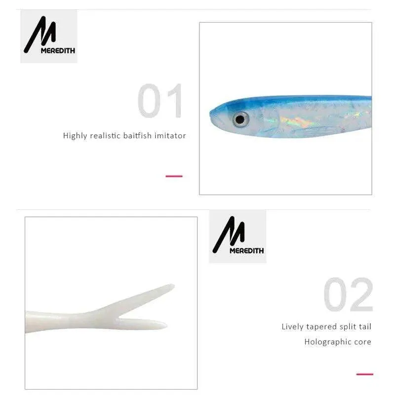 MEREDITH 5-Pack Soft Lures (3.94 inches, 0.16 oz)