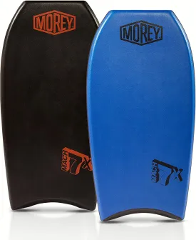 Morey Mach 7X Bodyboard - TC8 Deck - Crescent Tail - X Flex Mesh - Polypro Core - HDPE Slick - Power Rod Stringer