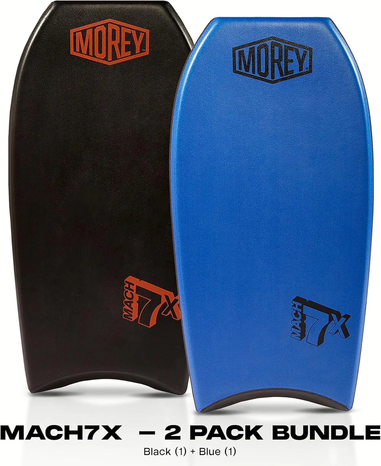 Morey Mach 7X Bodyboard - TC8 Deck - Crescent Tail - X Flex Mesh - Polypro Core - HDPE Slick - Power Rod Stringer