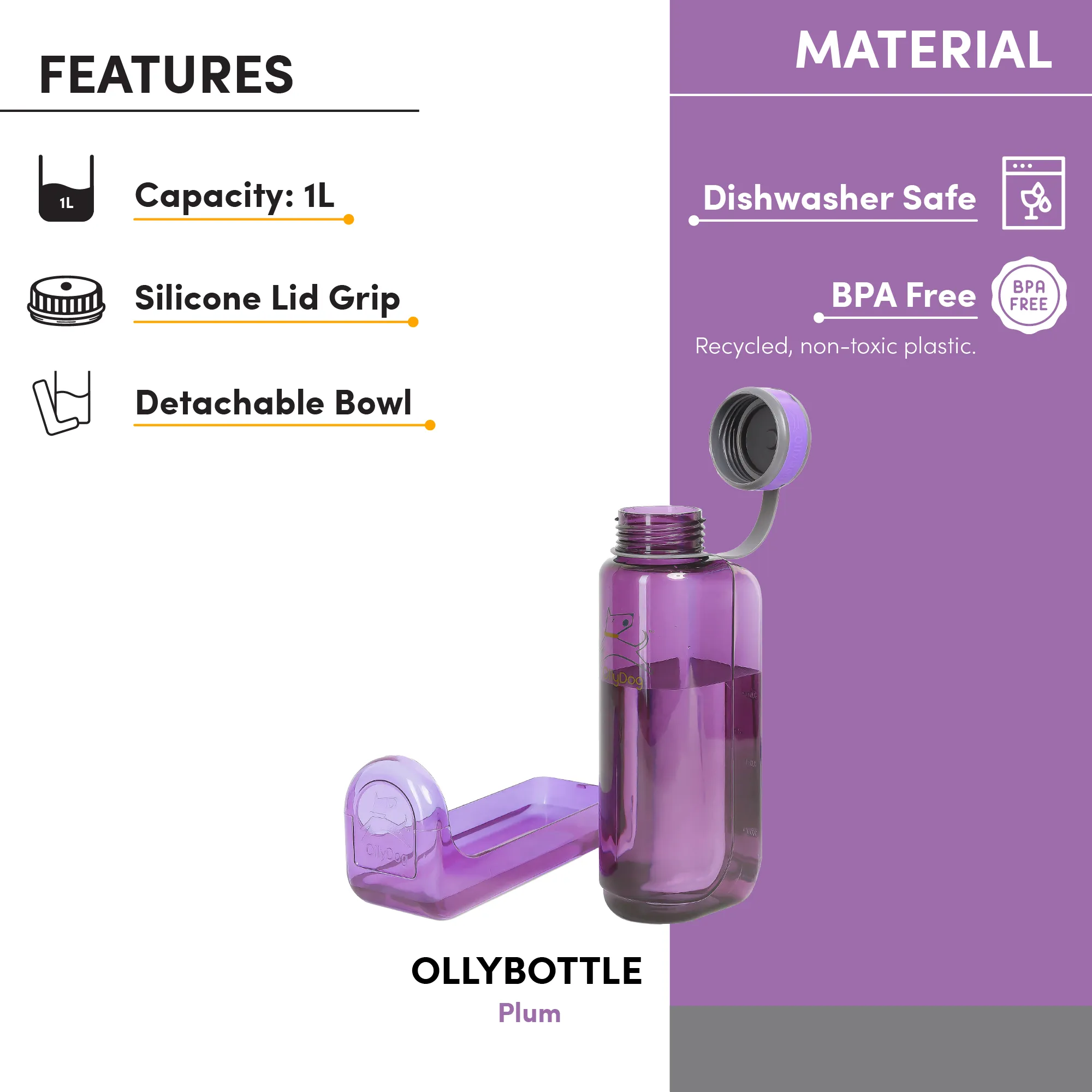 OllyBottle in Plum | Water Sharing System