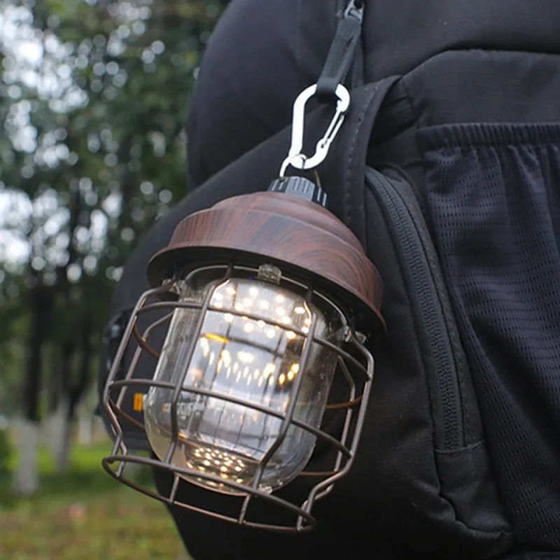 Outdoor Vintage Portable USB Charging Camping Light 10x14cm