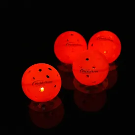 PickleStar LED Light Up Pickleball Balls, Glow in The Dark Pickleball Balls, Offcial Size OutdoorPickleBalls with Light 4 Pack LED Light Up Pickle Balls, Unique Gift for Pickleball Lovers