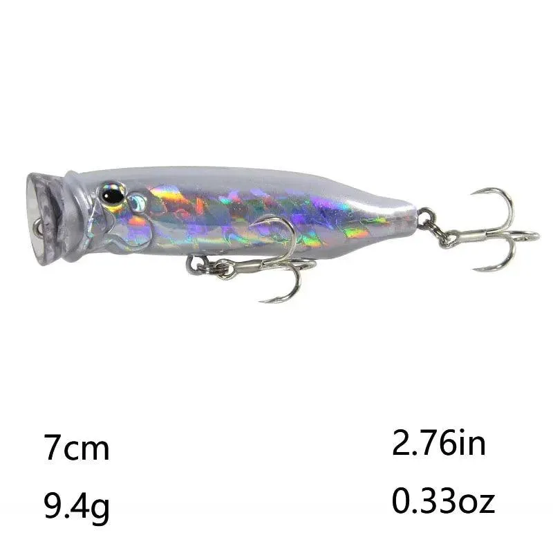 Popper Fishing Lure: Topwater Action for Freshwater and Saltwater Fish (Single Lure)