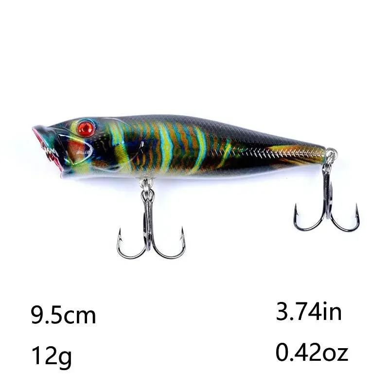 Popper Fishing Lure: Topwater Action for Freshwater and Saltwater Fish (Single Lure)