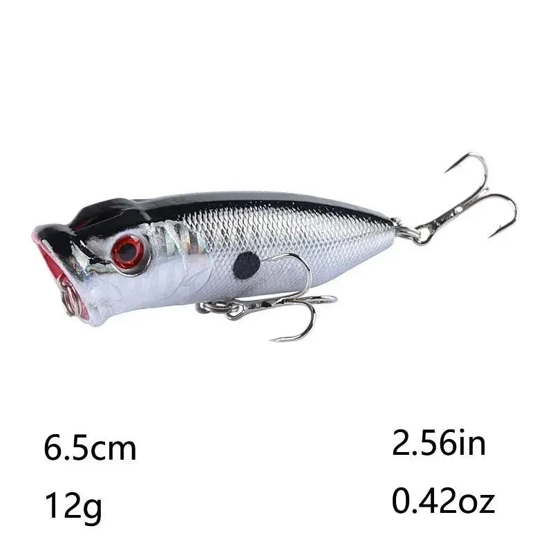Popper Fishing Lure: Topwater Action for Freshwater and Saltwater Fish (Single Lure)