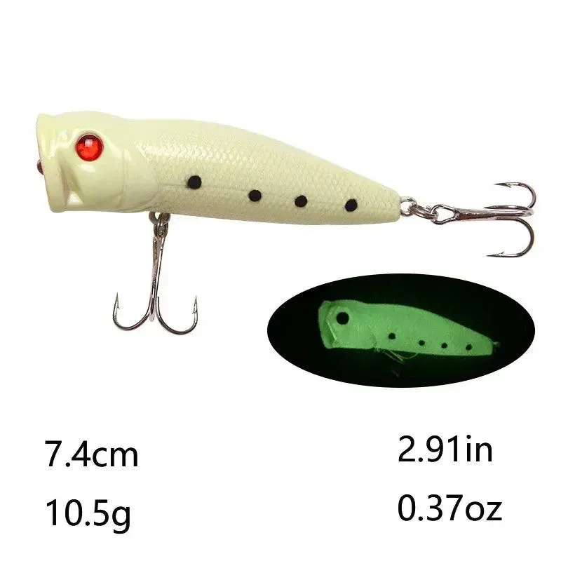 Popper Fishing Lure: Topwater Action for Freshwater and Saltwater Fish (Single Lure)
