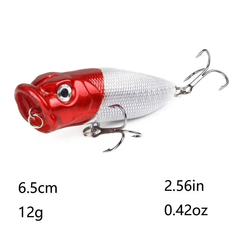 Popper Fishing Lure: Topwater Action for Freshwater and Saltwater Fish (Single Lure)