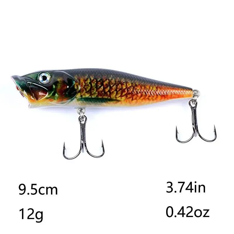 Popper Fishing Lure: Topwater Action for Freshwater and Saltwater Fish (Single Lure)