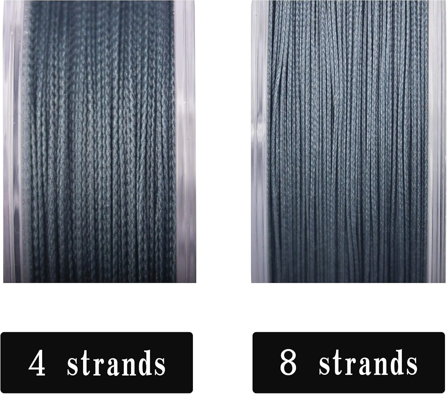 RIKIMARU Braided Fishing Line Abrasion Resistant Superline Zero Stretch&Low Memory Extra Thin Diameter 327-1094 Yds, 4-180LB