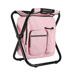 SAKER® Folding Camping Stool Backpack Insulated Cooler Bag