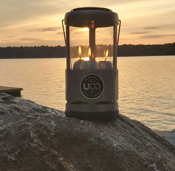 UCO Camping Lantern Red or Yellow - Three Candle