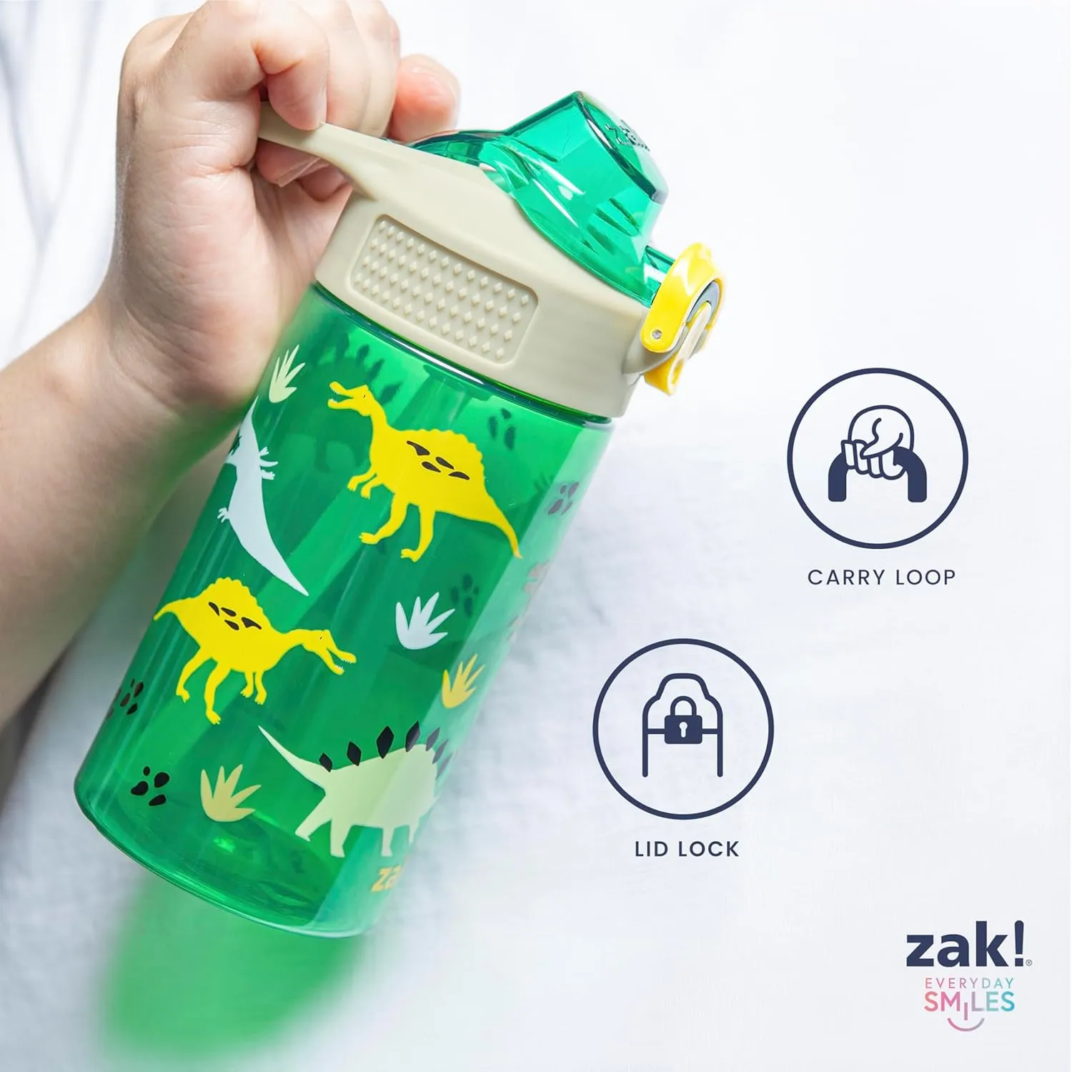 Zak Designs Sonic the Hedgehog Sage Kids Water Bottle For School or Travel, 16oz Durable Plastic Water Bottle With Straw, Handle, and Leak-Proof, Pop-Up Spout Cover, 2-Pack Set (Sonic & Shadow)